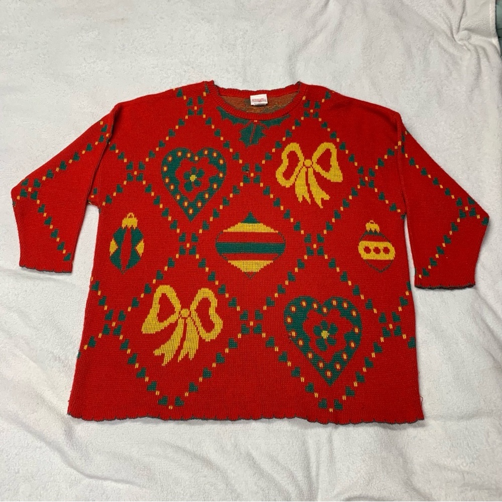 Holiday Time GUC Vintage Knit Holiday Sweater size 18/20W